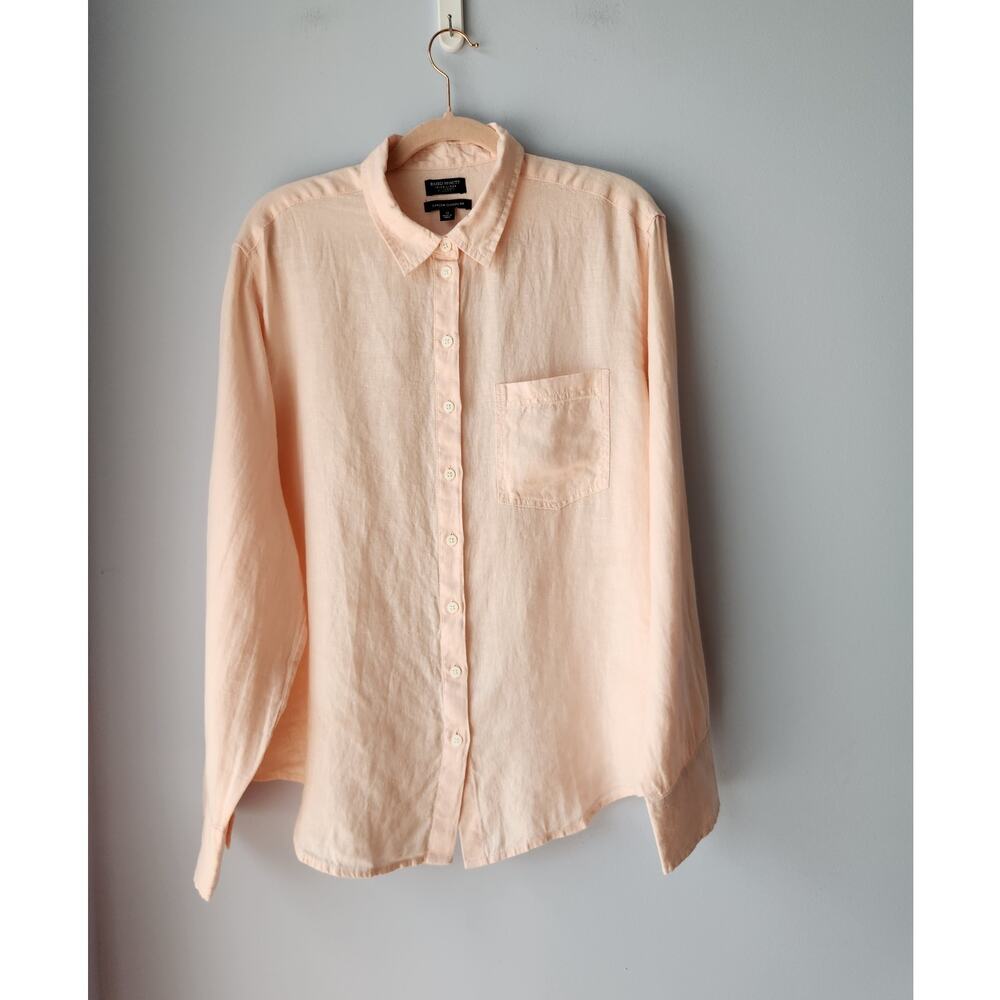 NWOT J. Crew Garçon Classic Button-Up Shirt In Baird McNutt Irish Linen Pink 12